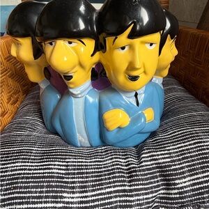 The Beatles Blue Yellow Black Multi-Figure Ceramic Bust